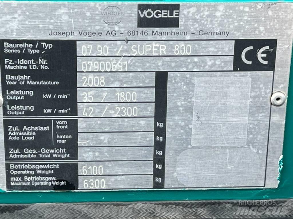 Vögele Super 800 Asfaltutleggere