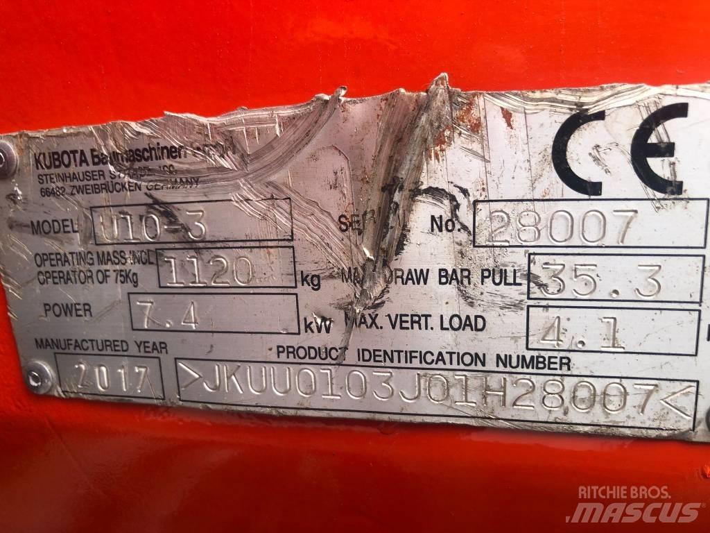 Kubota U 10-3 Minigravere <7t