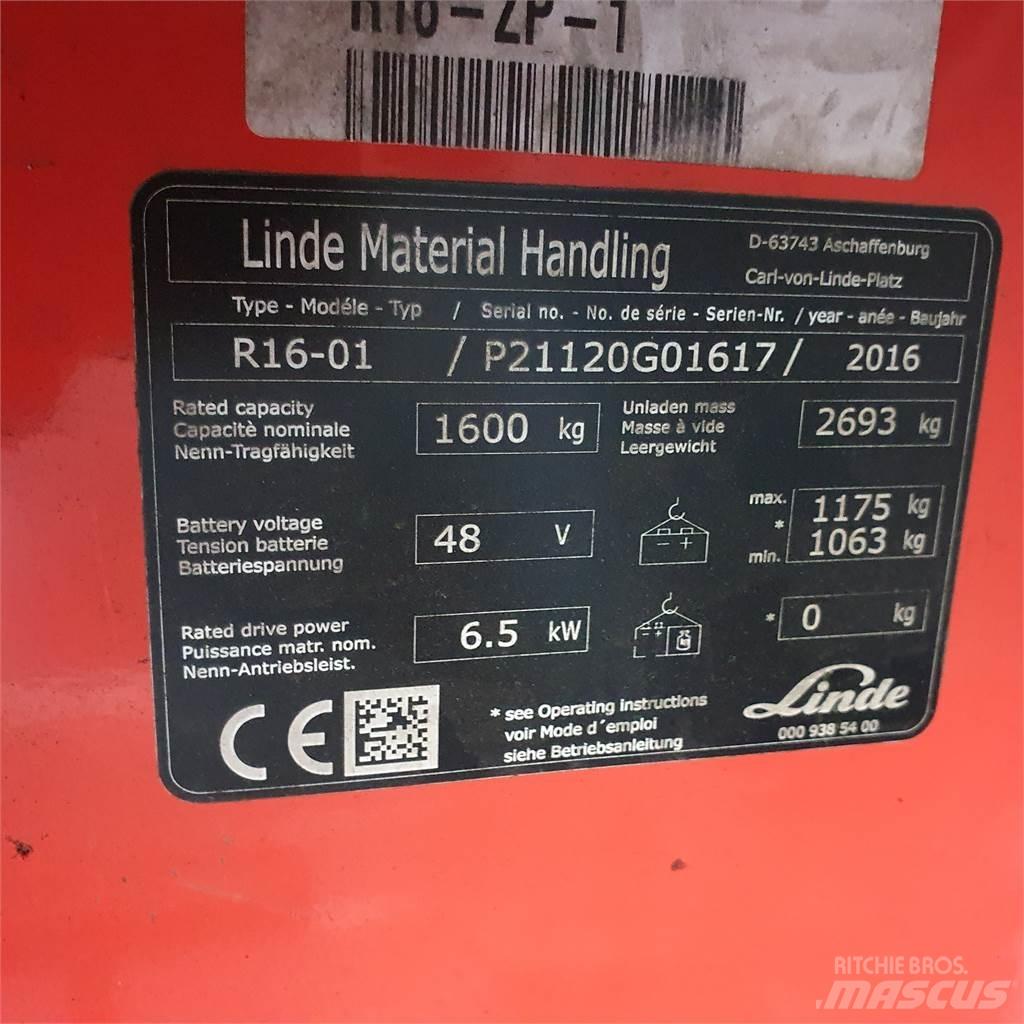Linde R16 Skyvemasttruck