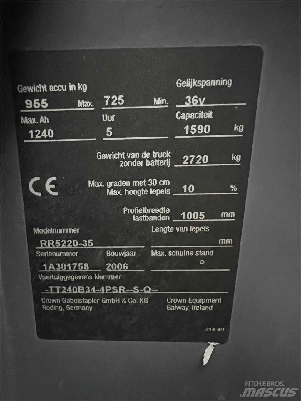 Crown RR 5220-35 Elektriske trucker