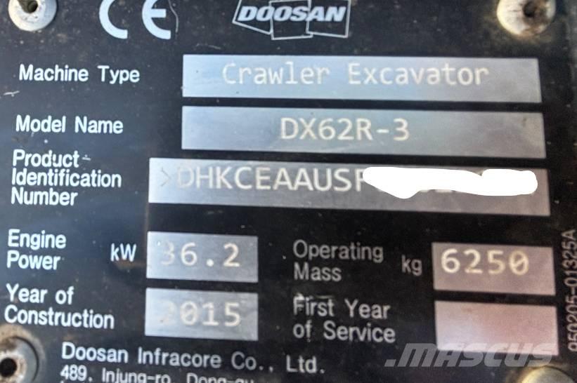 Doosan DX 62 R-3 Minigravere <7t