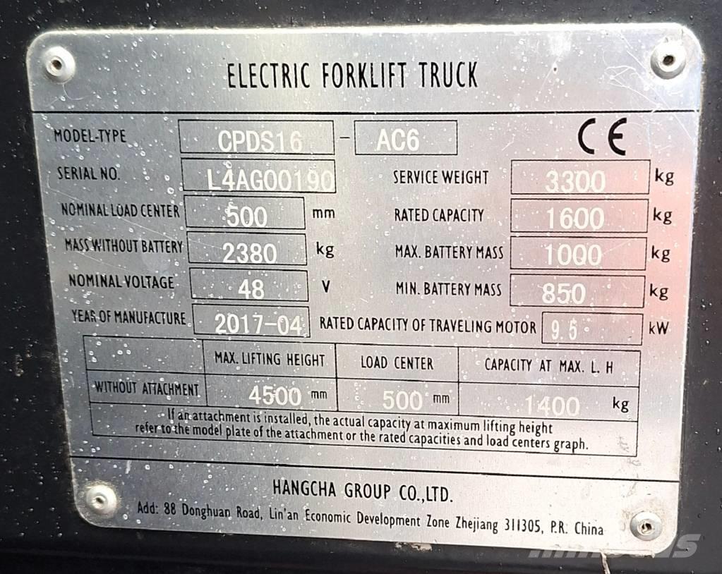 Hangcha CPDS16-AC6 Elektriske trucker