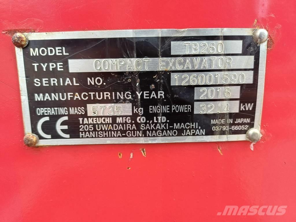 Takeuchi TB260 Minigravere <7t