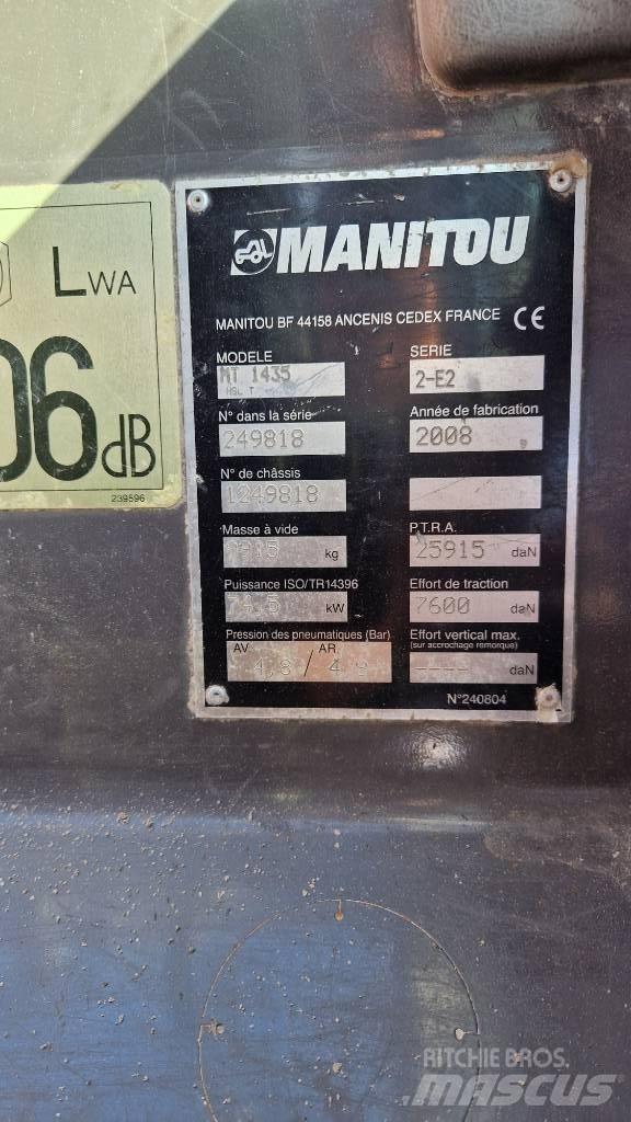 Manitou MT 1435 HSL Teleskoplastere