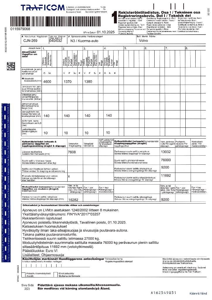 Volvo FH 16 750 Tømmerbiler