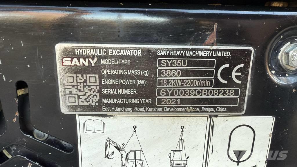 Sany SY 35 U Minigravere <7t