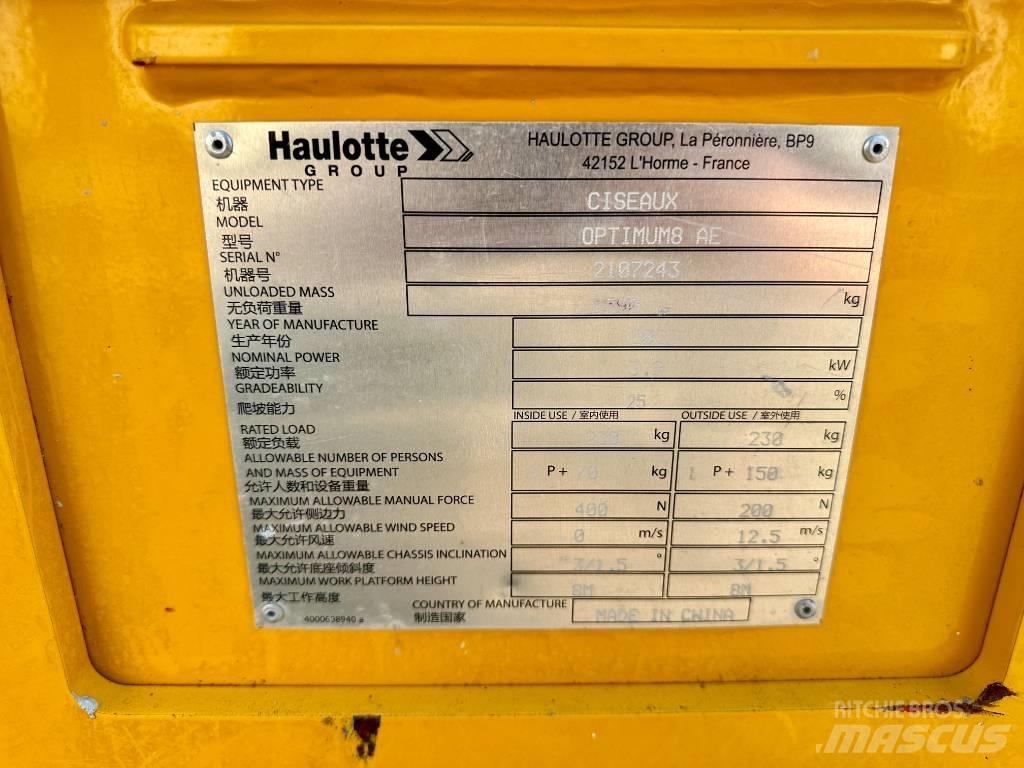 Haulotte OPTIMUM 8 Sakselifter