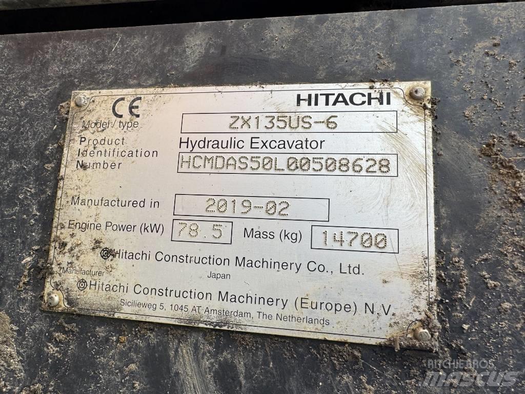 Hitachi ZX 135 US-6 Beltegraver