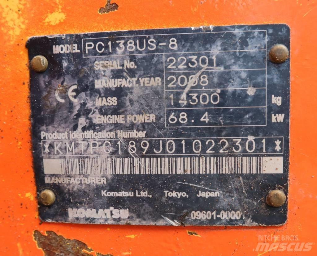 Komatsu PC138US-8 Beltegraver