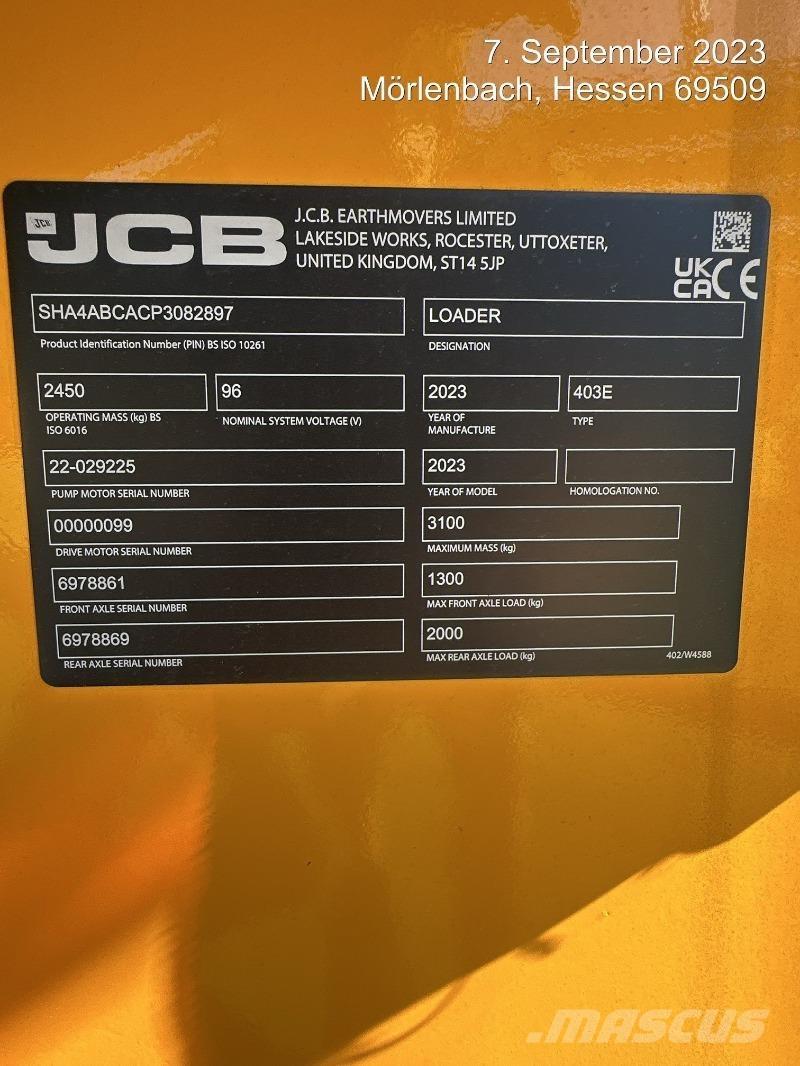 JCB 403E Elektro Hjullastere