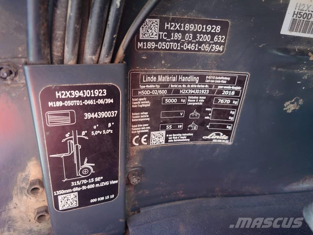 Linde H50D600/394 Diesel Trucker