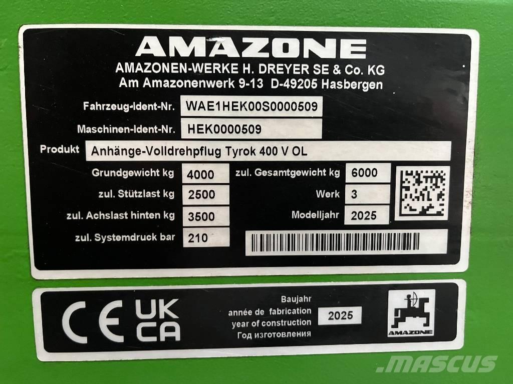 Amazone Tyrok 400 VS Vendeploger