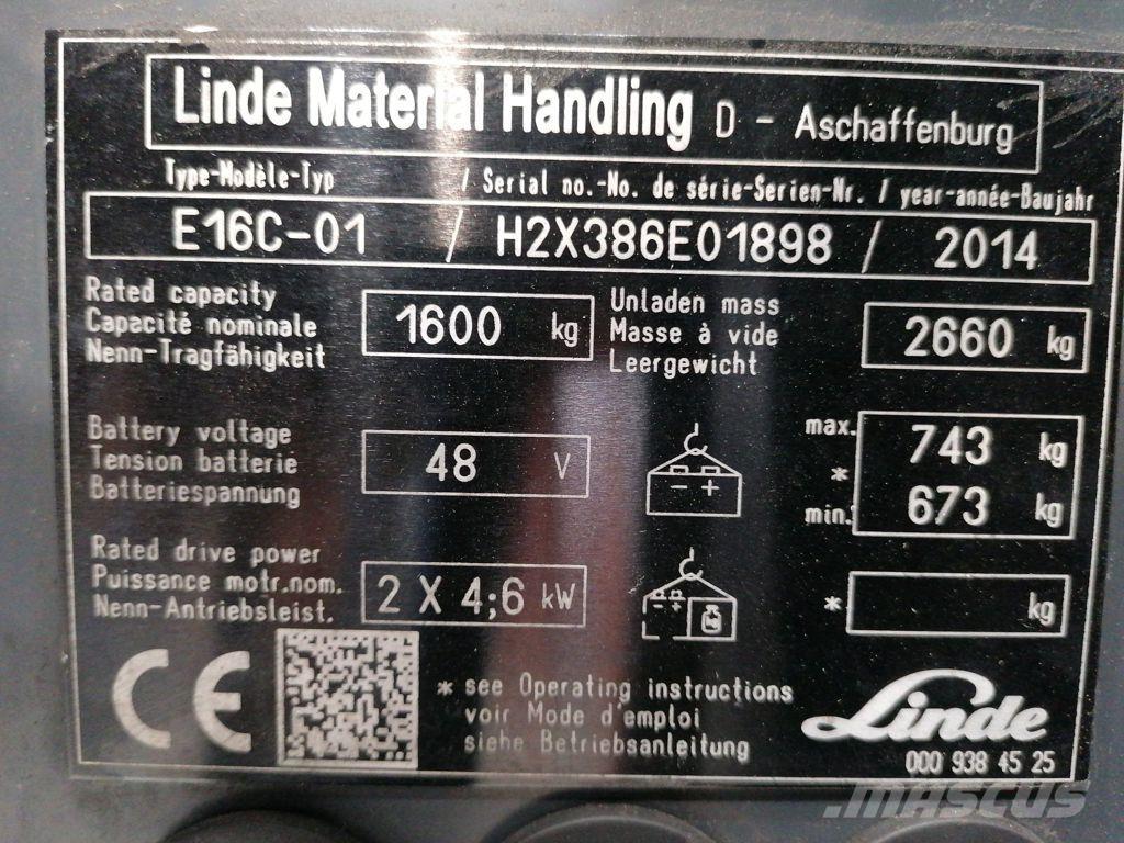 Linde E16C-01 Elektriske trucker