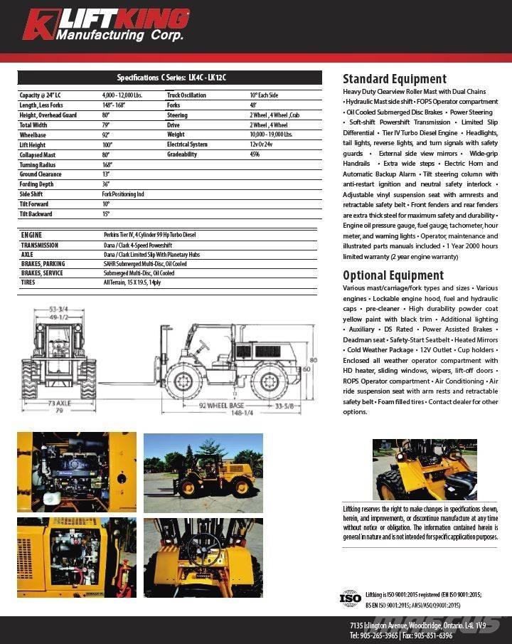 Liftking LK12C Terrenggående gaffeltruck