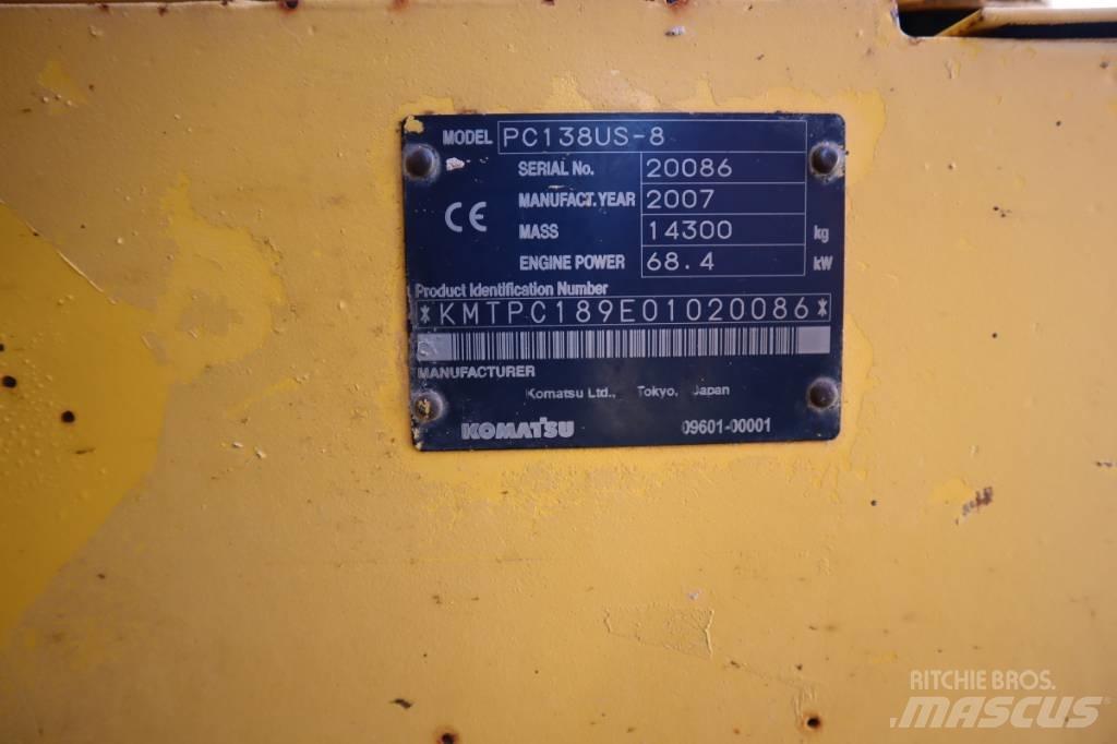 Komatsu PC138US-8 Beltegraver