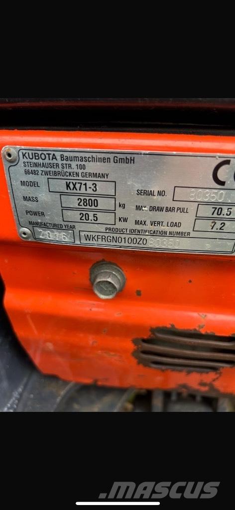 Kubota KX 71-3 Minigravere <7t