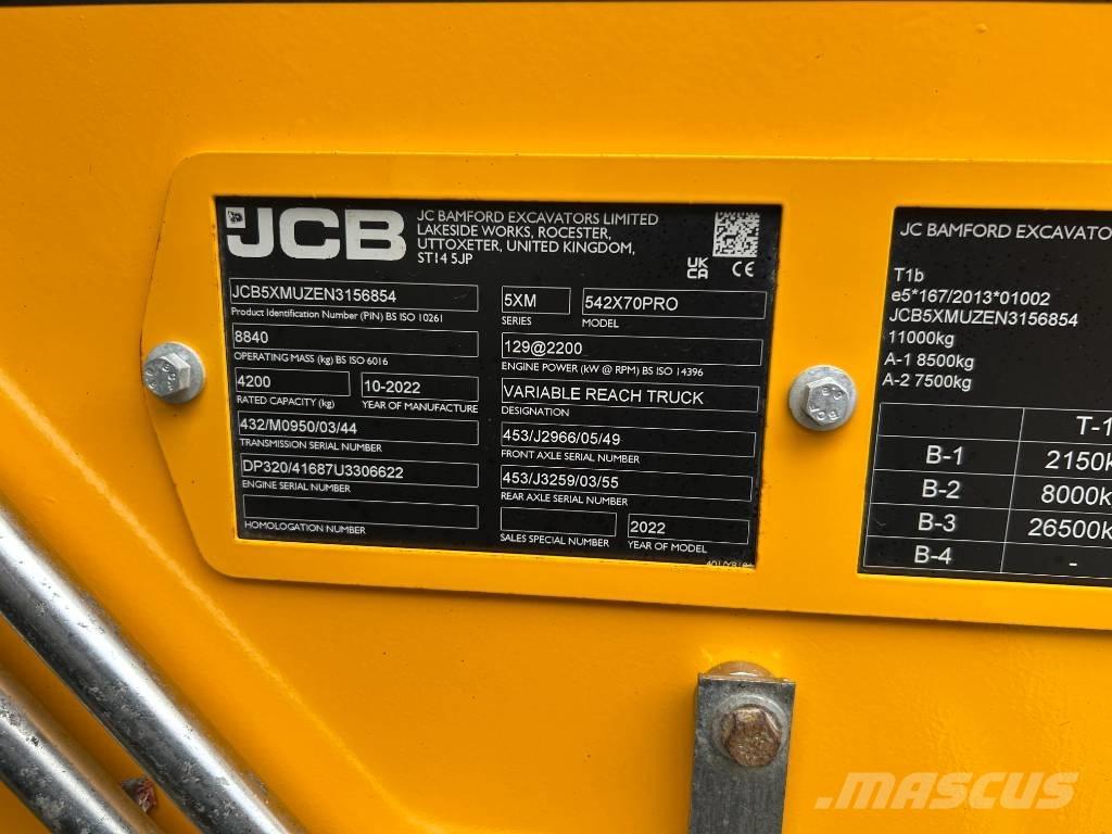 JCB 542-70 Agri Pro Teleskoplastere for Landbruk