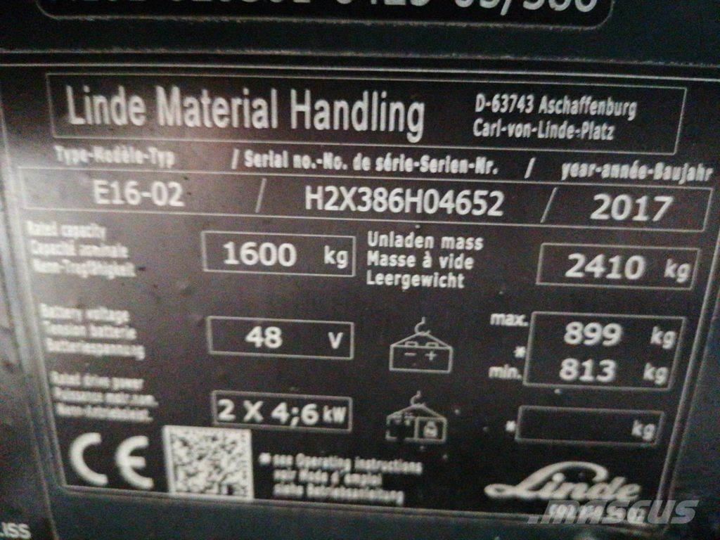 Linde E16-02 Elektriske trucker