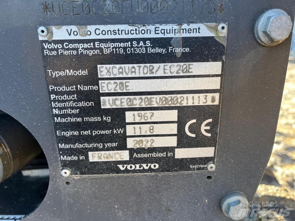 Volvo EC 20 E Minigravere <7t