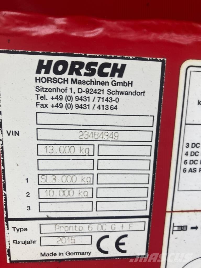 Horsch PRONTO 6DC Kombinerte såmaskiner