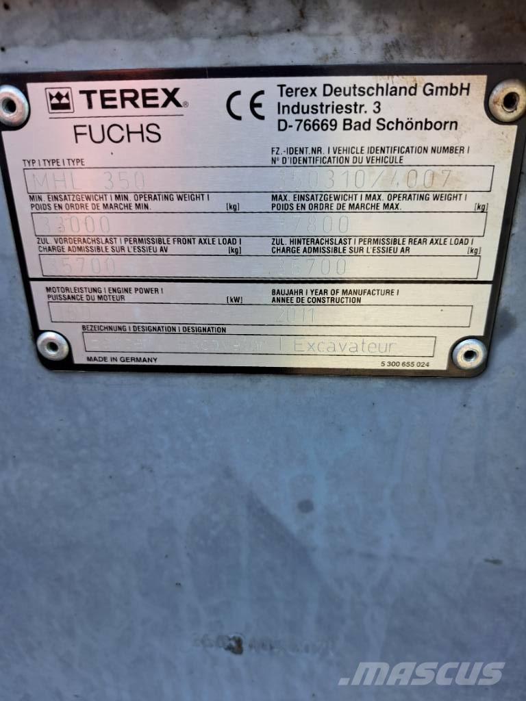 Fuchs MHL350E + Polyp Gravemaskiner for avfallshåndtering