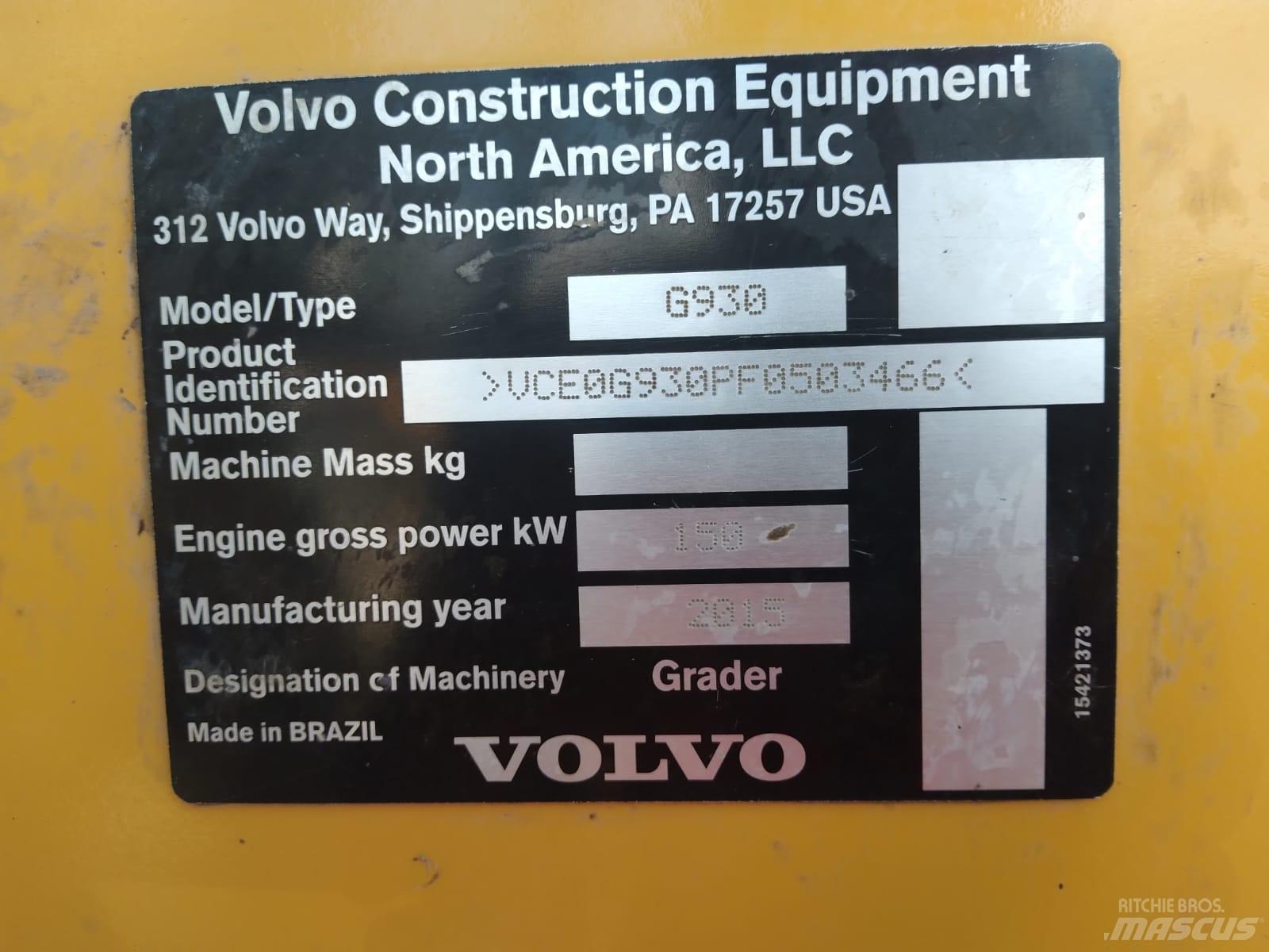Volvo G 930 Veihøvler