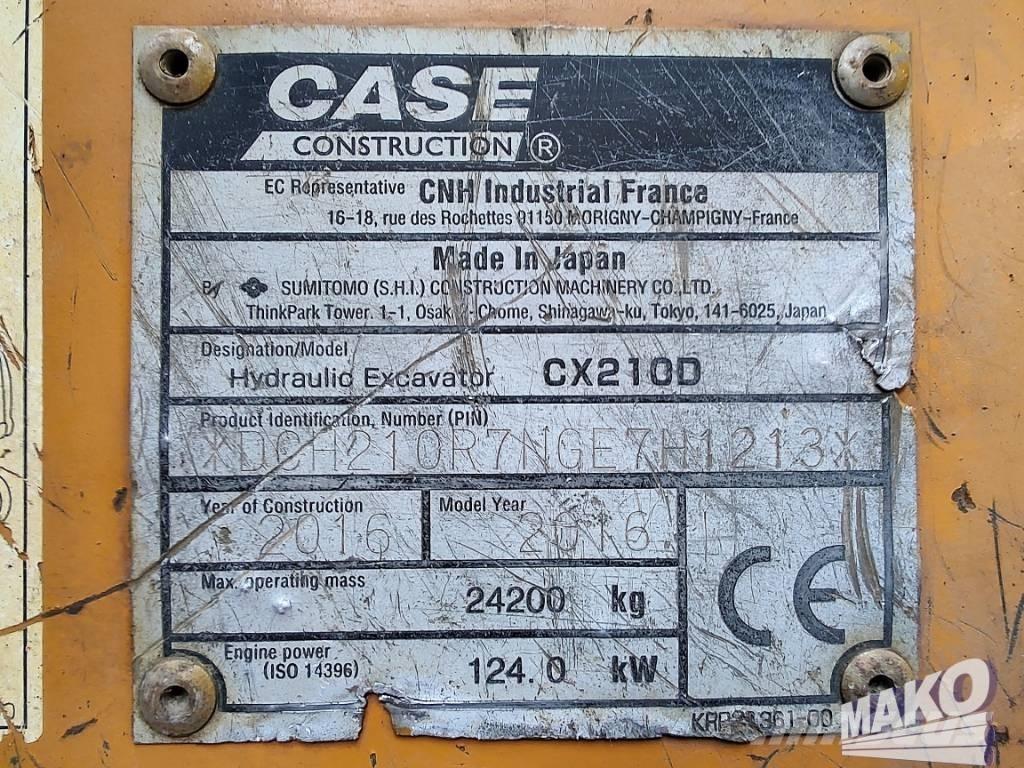 CASE CX 210 D Beltegraver