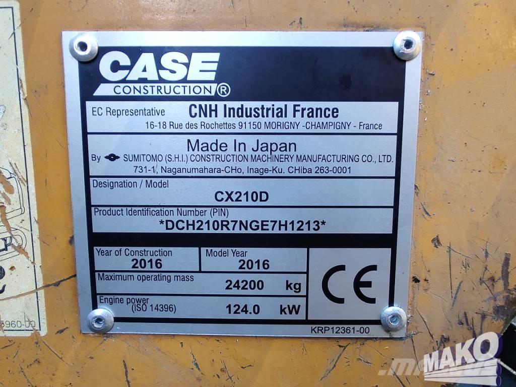CASE CX 210 D Beltegraver