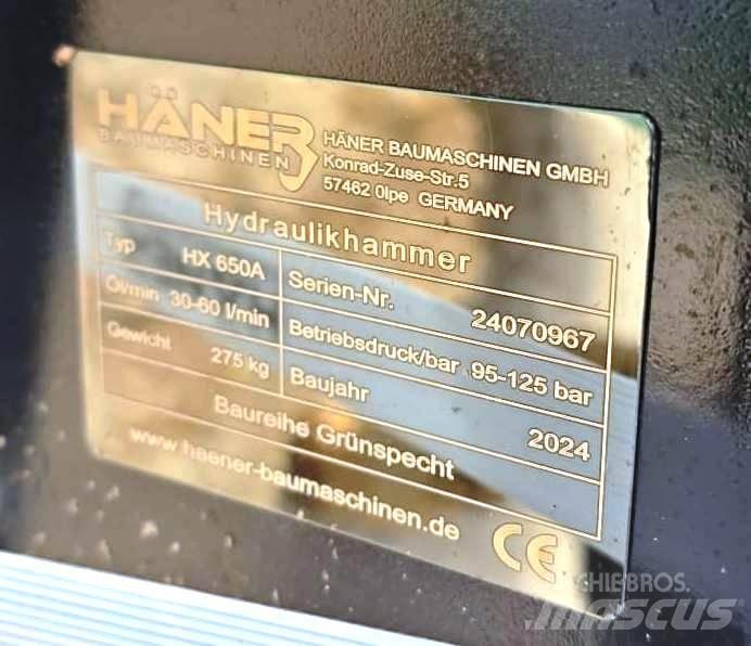 Häner HX650A Hydrauliske hammere