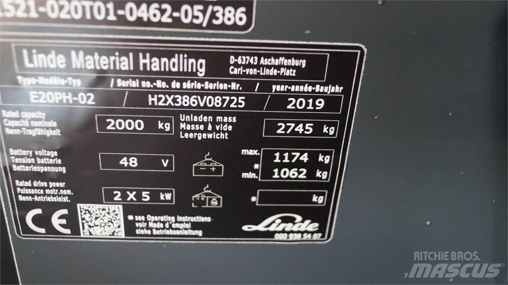 Linde E20PH Elektriske trucker