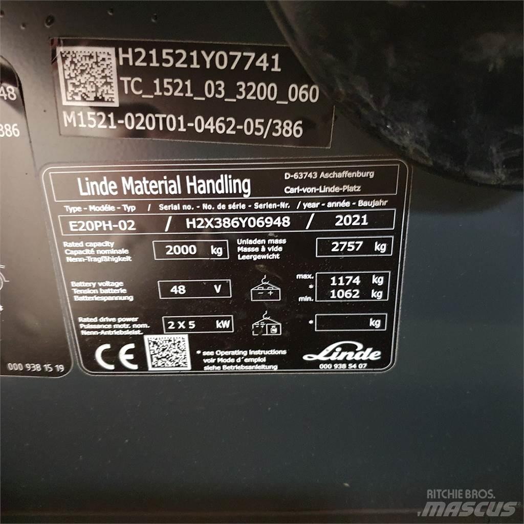 Linde E20PH Elektriske trucker