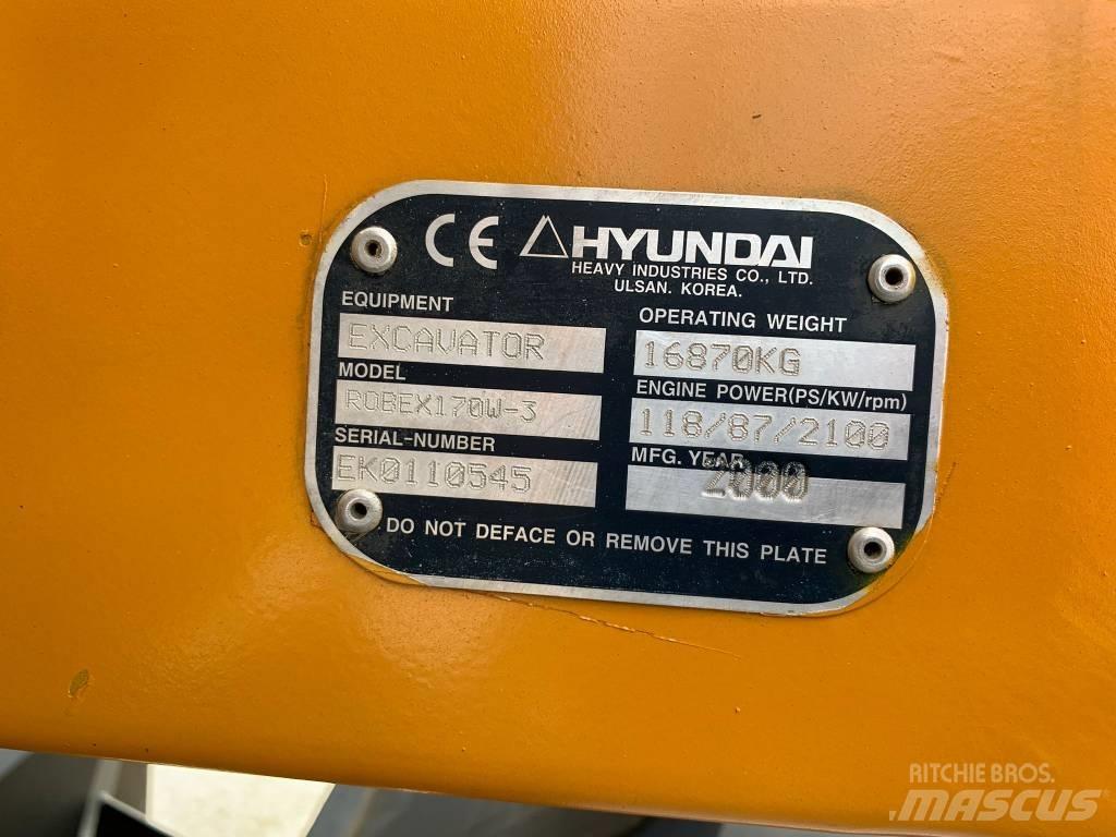 Hyundai ROBEX 170W-3 Hjulgravere