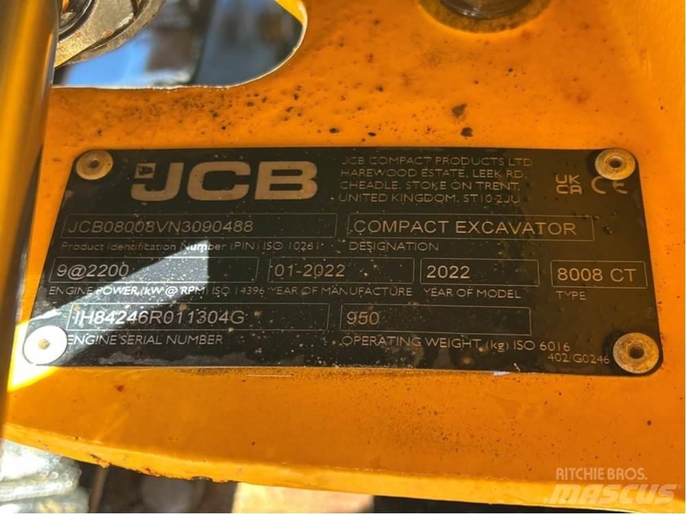 JCB MICRO 8008 Minigravere <7t