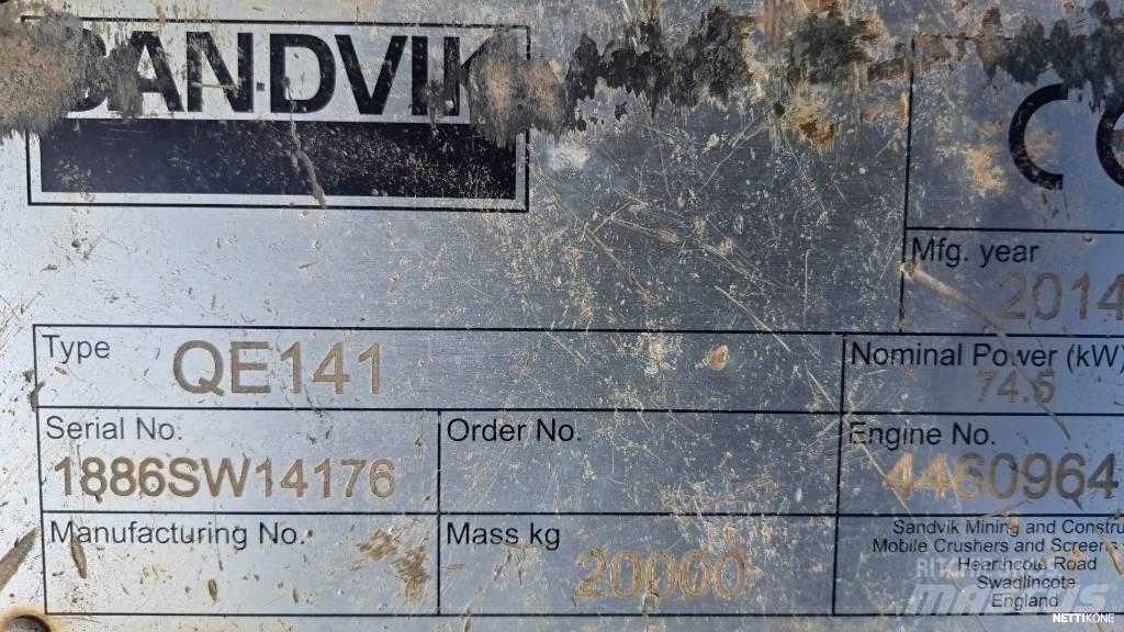 Sandvik QE 141 Mobile sikteverk