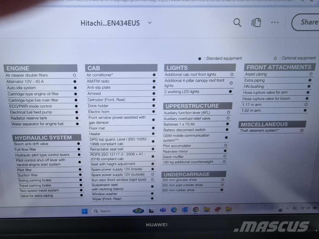 Hitachi ZX 33 U-6 Minigravere <7t