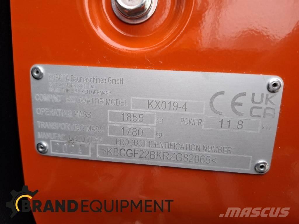 Kubota KX019-4 Minigravere <7t