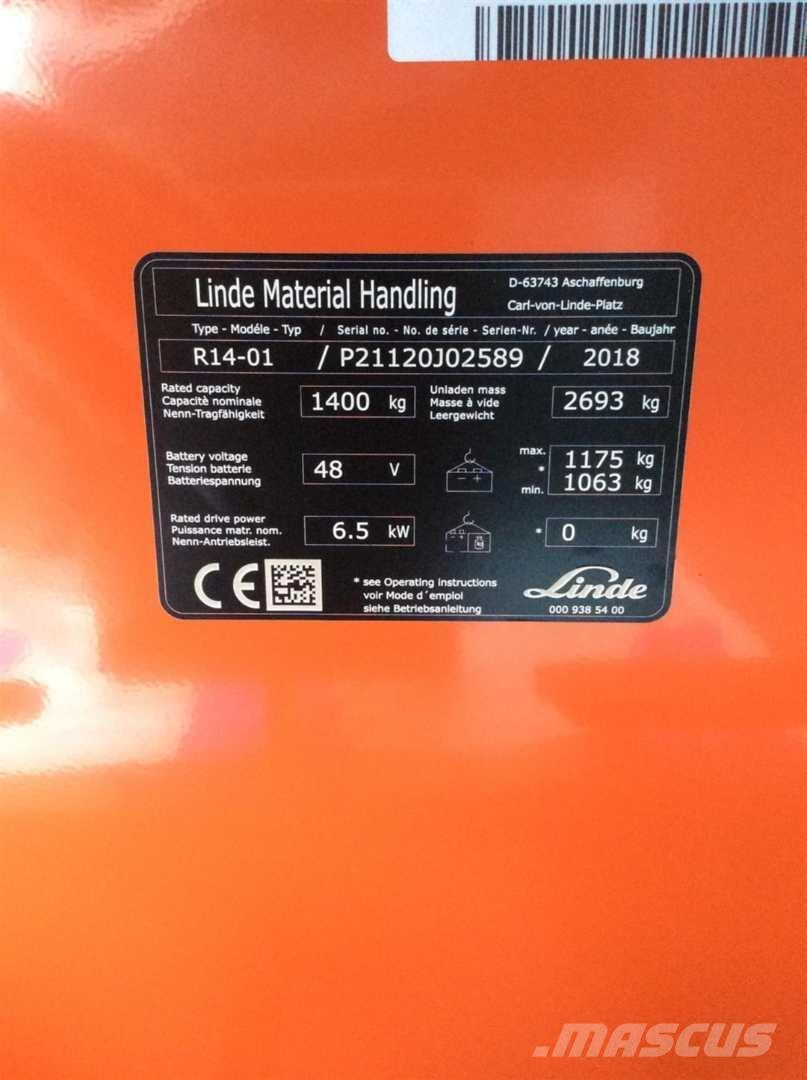 Linde R14 Skyvemasttruck