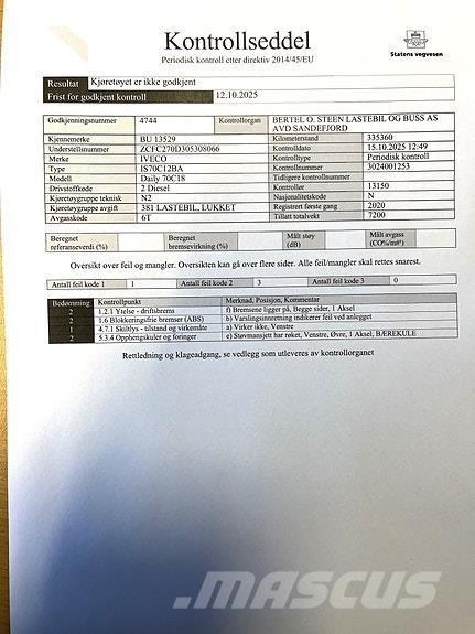 Iveco DAILY 70C18 Skapbiler