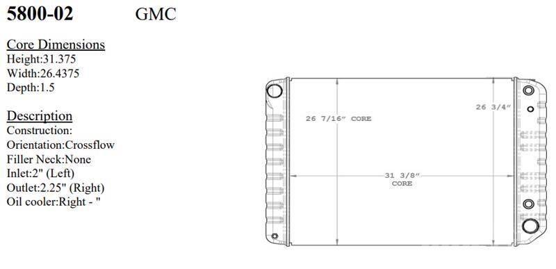 GMC  Radiatorer