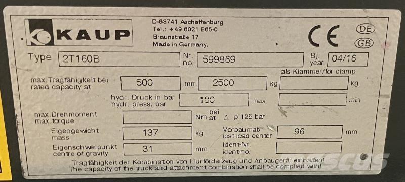 Kaup 2T160B Annet ekstrautstyr og deler