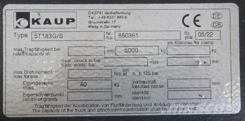 Kaup 5T183G/S Annet ekstrautstyr og deler