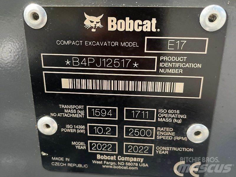 Bobcat E17 Minigravere <7t