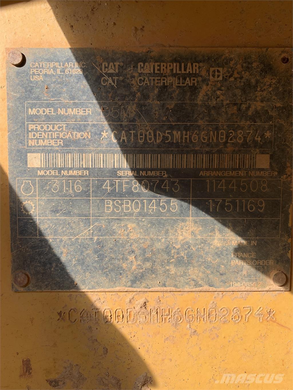 CAT D5M Anlegg - Annet