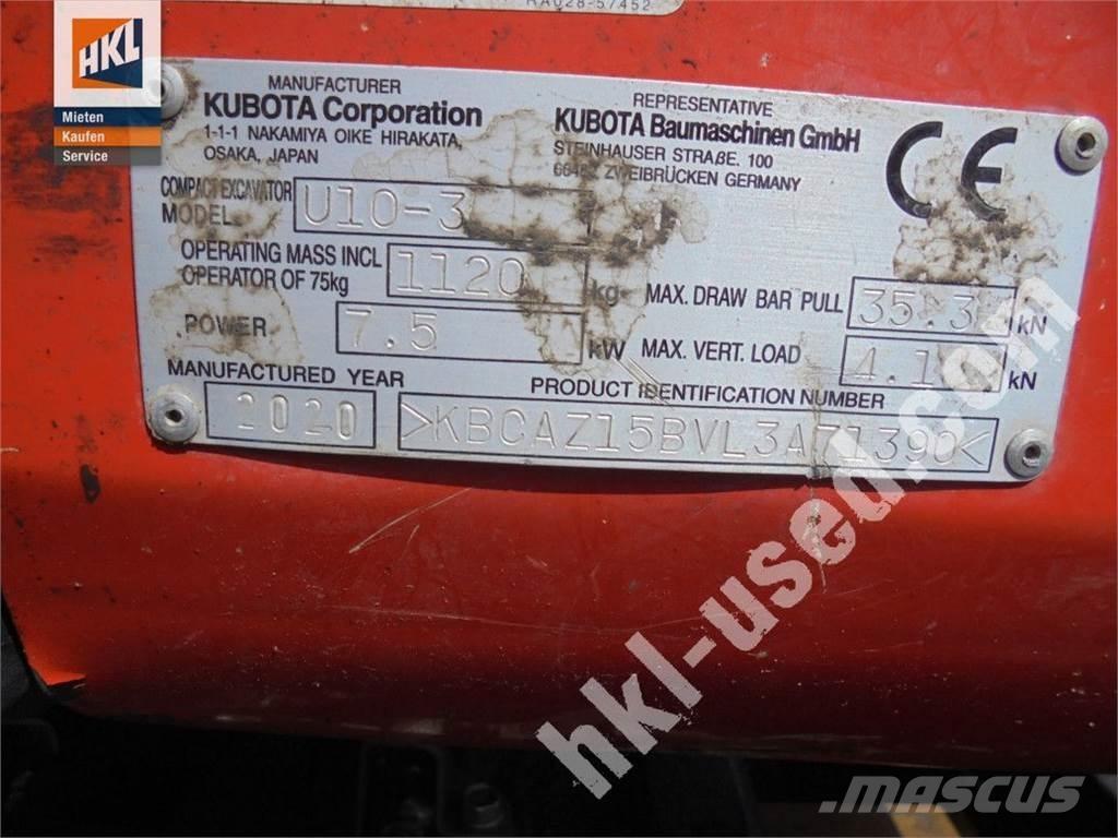 Kubota U 10-3 Minigravere <7t
