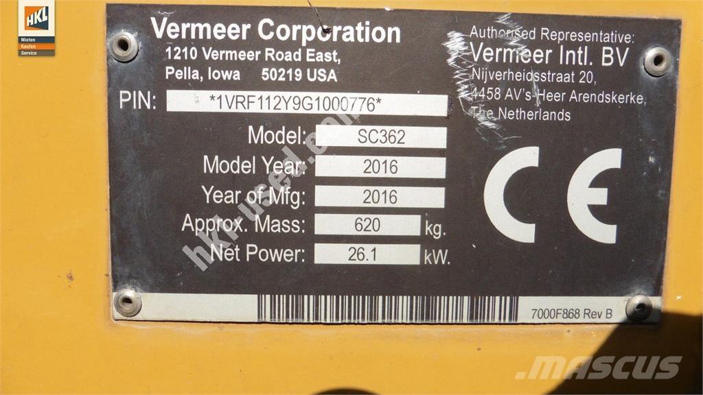 Vermeer SC 362 Anlegg - Annet