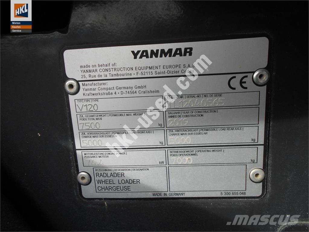 Yanmar V 120 Hjullastere