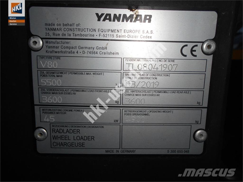 Yanmar V 80 Hjullastere