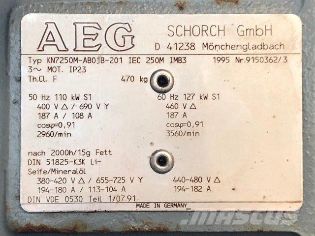  110/127 kW AEG E-Motor Motorer