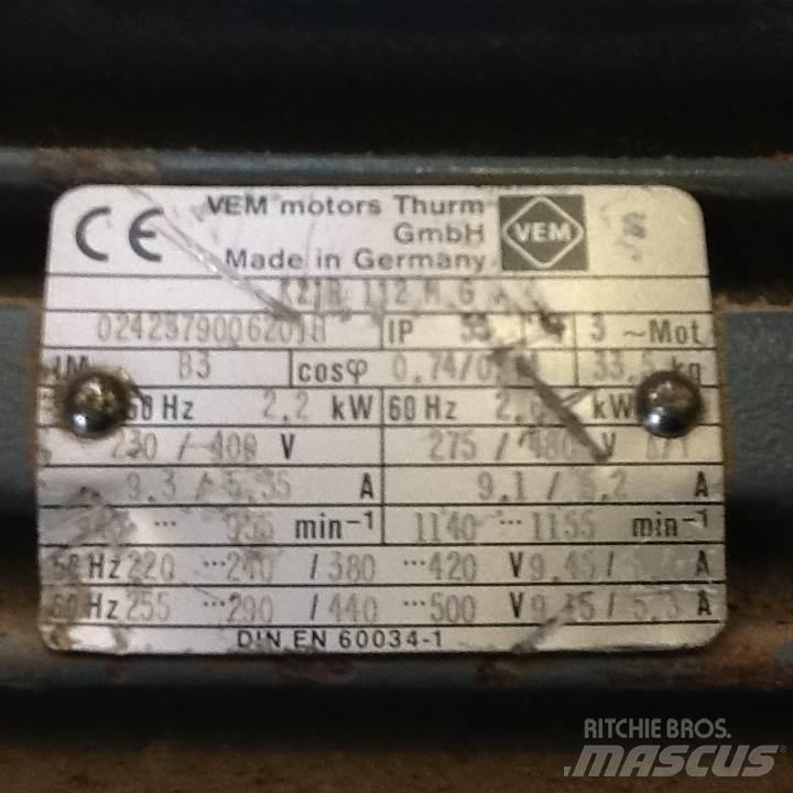 2,2 kW VEM E-Motor Motorer