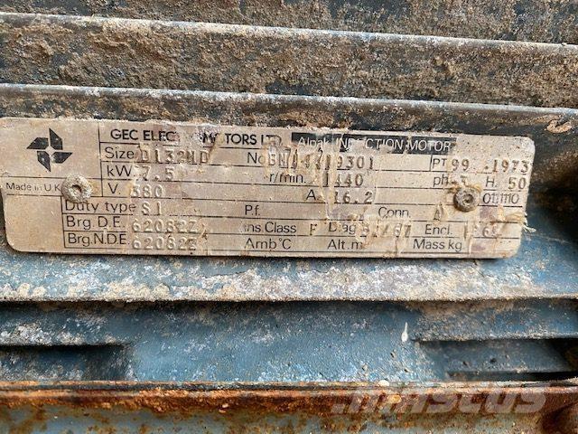  7,5 kW GEC D132ND E-Motor Motorer